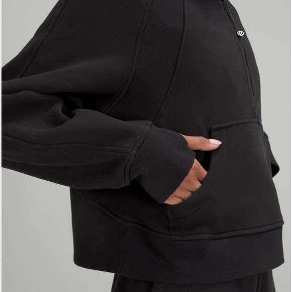 NWT Lululemon Scuba Oversized Funnel Neck Shirt Black Size XS/S - Picture 10 of 11